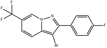 3-BROMO-2-(4-FLUOROPHENYL)-6-(TRIFLUOROMETHYL)PYRAZOLO[1,5-A]PYRIDINE 구조식 이미지