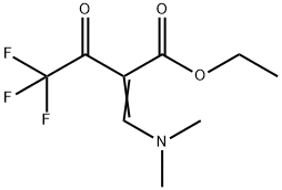 에틸2-트리플루오로아세틸-3-(N,N-디메틸아미노)-2-프로페노에이트 구조식 이미지