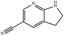 2,3-DIHYDRO-1H-피롤로[2,3-B]피리딘-5-탄소니트릴 구조식 이미지