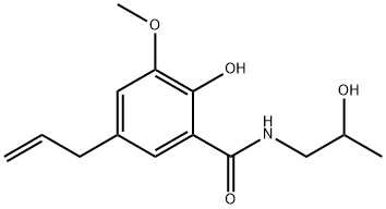 5-Allyl-2-hydroxy-N-(2-hydroxypropyl)-m-anisamide Structure