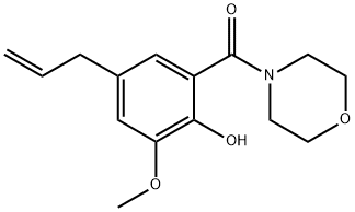 4-알릴-2-메톡시-6-(모폴리노카르보닐)페놀 구조식 이미지