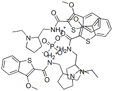 tris[[(1-ethylpyrrolidin-2-yl)methyl][(3-methoxybenzo[b]thien-2-yl)carbonyl]ammonium] phosphate  Structure