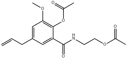 5-Allyl-2-hydroxy-N-(2-hydroxyethyl)-m-anisamide diacetate Structure