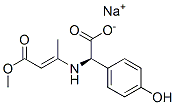 sodium (R)-(4-hydroxyphenyl)[(3-methoxy-1-methyl-3-oxoprop-1-enyl)amino]acetate  구조식 이미지