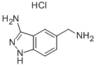 3-아미노-5-아미노메틸-1H-인다졸염산염 구조식 이미지