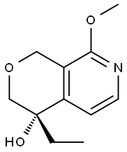 1H-Pyrano[3,4-c]pyridin-4-ol,4-ethyl-3,4-dihydro-8-methoxy-,(4S)-(9CI) 구조식 이미지