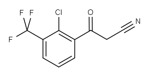 BENZENEPROPANENITRILE, 2-CHLORO-B-OXO-3-(TRIFLUOROMETHYL)- Structure