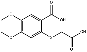 2-[(carboxymethyl)thio]-4,5-dimethoxybenzoic acid  Structure