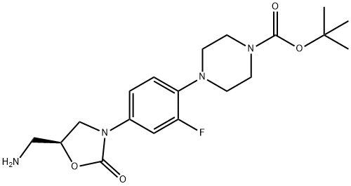 (S)-tert-butyl 4-(4-(5-(aMinoMethyl)-2-oxooxazolidin-3-yl)-2-fluorophenyl)piperazine-1-carboxylate 구조식 이미지