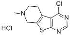 Pyrido[4',3':4,5]thieno[2,3-d]pyrimidine, 4-chloro-5,6,7,8-tetrahydro-7-methyl-, monohydrochloride Structure