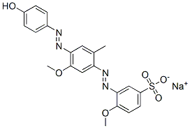 sodium 3-[[4-[(4-hydroxyphenyl)azo]-5-methoxy-o-tolyl]azo]-4-methoxybenzenesulphonate Structure