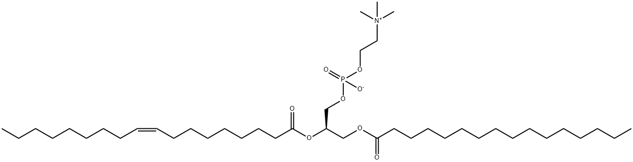 1-팔미토일-2-OLEOYL-SN-글리세로-3-포스포콜린 구조식 이미지