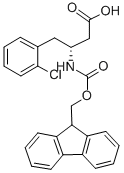 FMOC-(R)-3-AMINO-4-(2-CHLORO-PHENYL)-BUTYRIC ACID 구조식 이미지