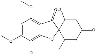 2',7-Dichloro-4,6-dimethoxy-6'-methylspiro[benzofuran-2(3H),1'-[2]cyclohexene]-3,4'-dione Structure