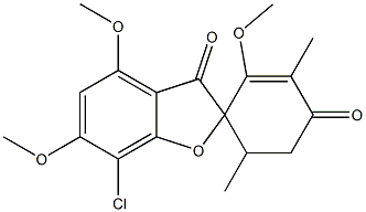 7-Chloro-2',4,6-trimethoxy-3',6'-dimethylspiro[benzofuran-2(3H),1'-cyclohexan]-2'-ene-3,4'-dione Structure