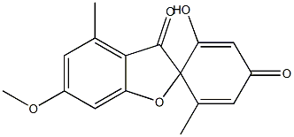 2'-Hydroxy-6-methoxy-4,6'-dimethylspiro[benzofuran-2(3H),1'-[2,5]cyclohexadiene]-3,4'-dione Structure