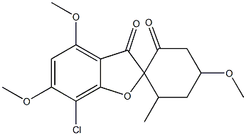 7-Chloro-4,4',6-trimethoxy-6'-methylspiro[benzofuran-2(3H),1'-cyclohexane]-2',3-dione Structure