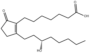 (15S)-15-Hydroxy-9-oxoprost-8(12)-en-1-oic acid Structure