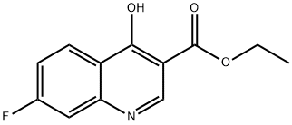 7-FLUORO-4-HYDROXY-QUINOLINE-3-CARBOXYLIC ACID ETHYL ESTER
 Structure