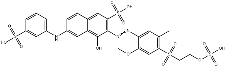 4-hydroxy-3-[[2-methoxy-5-methyl-4-[[2-(sulphooxy)ethyl]sulphonyl]phenyl]azo]-6-[(3-sulphophenyl)amino]naphthalene-2-sulphonic acid Structure