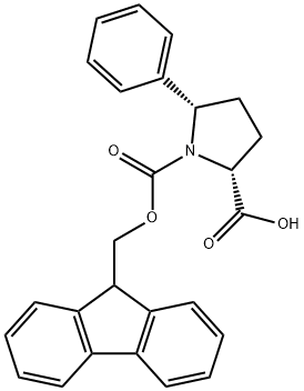 (2R,5S)-FMOC-5-PHENYL-PYRROLIDINE-2-CARBOXYLIC ACID Structure