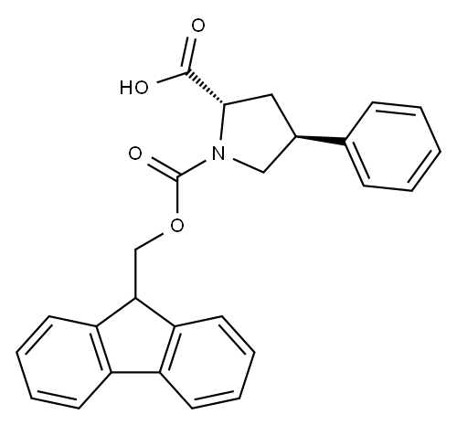 (2S,4S)-FMOC-4-PHENYL-PYRROLIDINE-2-CARBOXYLIC ACID Structure
