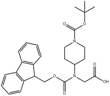 FMOC-N-(1-BOC-PIPERIDIN-4-YL)-GLYCINE Structure