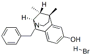 (2alpha,6alpha,11R*)-3-benzyl-1,2,3,4,5,6-hexahydro-6,11-dimethyl-2,6-methano-3-benzazocin-8-ol hydrobromide Structure