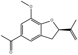 5-Acetyl-2,3-dihydro-2-isopropenyl-7-methoxybenzofuran Structure