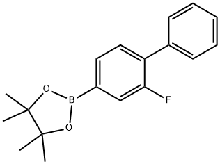 2-(2-Fluorobiphenyl-4-yl)-4,4,5,5-tetramethyl-1,3,2-dioxaborolane 구조식 이미지