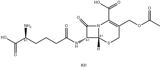 [6R-[6alpha,7beta(S*)]]-3-(acetoxymethyl)-7-(5-amino-5-carboxyvalerylamino)-8-oxo-5-thia-1-azabicyclo[4.2.0]oct-2-ene-2-carboxylic acid, potassium salt 구조식 이미지