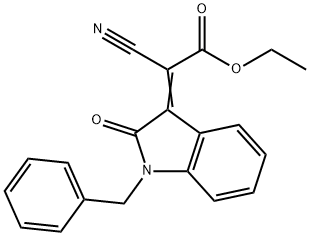 ethyl (1-benzyl-2-oxo-1,2-dihydro-3H-indol-3-ylidene)(cyano)acetate Structure