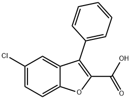 5-클로로-3-페닐-1-벤조푸란-2-카르복실산 구조식 이미지