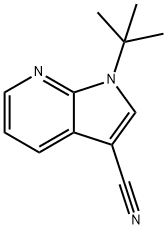 1H-Pyrrolo[2,3-b]pyridine-3-carbonitrile, 1-(1,1-diMethylethyl)- 구조식 이미지