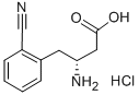(R)-3-AMINO-4-(2-CYANOPHENYL)BUTANOIC ACID HYDROCHLORIDE 구조식 이미지