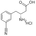(R)-3-AMINO-4-(3-CYANOPHENYL)BUTANOIC ACID HYDROCHLORIDE Structure