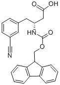 FMOC-(R)-3-AMINO-4-(3-CYANO-PHENYL)-BUTYRIC ACID 구조식 이미지