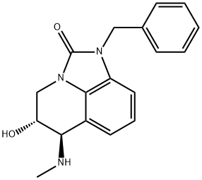 (5R,6R)-1-BENZYL-5-HYDROXY-6-(METHYLAMINO)-5,6-DIHYDRO-4H-IMIDAZO[4,5,1-IJ]CHINOLINE-2(1H)-ON 구조식 이미지