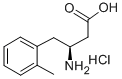 (S)-3-AMINO-4-(2-METHYLPHENYL)BUTANOIC ACID HYDROCHLORIDE Structure