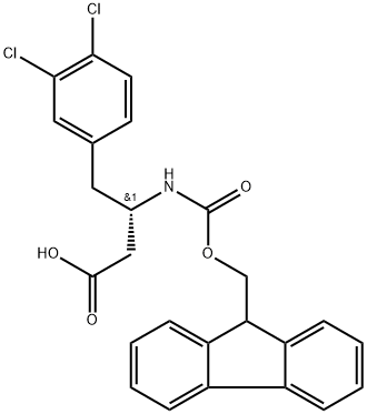 FMOC-(S)-3-AMINO-4-(3,4-DICHLORO-PHENYL)-BUTYRIC ACID 구조식 이미지