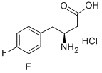 (S)-3-AMINO-4-(3,4-DIFLUOROPHENYL)BUTANOIC ACID HYDROCHLORIDE 구조식 이미지