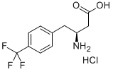 (S)-3-AMINO-4-(4-TRIFLUOROMETHYLPHENYL)BUTANOIC ACID HYDROCHLORIDE 구조식 이미지