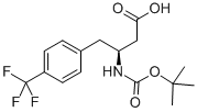 BOC-(S)-3-AMINO-4-(4-TRIFLUOROMETHYL-PHENYL)-BUTYRIC ACID 구조식 이미지