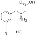 (S)-3-AMINO-4-(3-CYANOPHENYL)BUTANOIC ACID HYDROCHLORIDE Structure