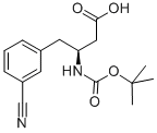 BOC-(S)-3-AMINO-4-(3-CYANO-PHENYL)-BUTYRIC ACID Structure