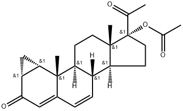 17-Hydroxy-1a,2a-methylenepregna-4,6-diene-3,20-dione acetate Structure