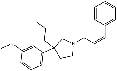 3-(3-Methoxyphenyl)-1-(3-phenyl-2-propenyl)-3-propylpyrrolidine 구조식 이미지