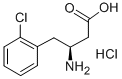 (S)-3-Amino-4-(2-chlorophenyl)butyric acid hydrochloride 구조식 이미지