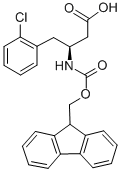 FMOC-(S)-3-AMINO-4-(2-CHLORO-PHENYL)-BUTYRIC ACID 구조식 이미지