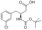 BOC-(S)-3-AMINO-4-(3-CHLORO-PHENYL)-BUTYRIC ACID Structure